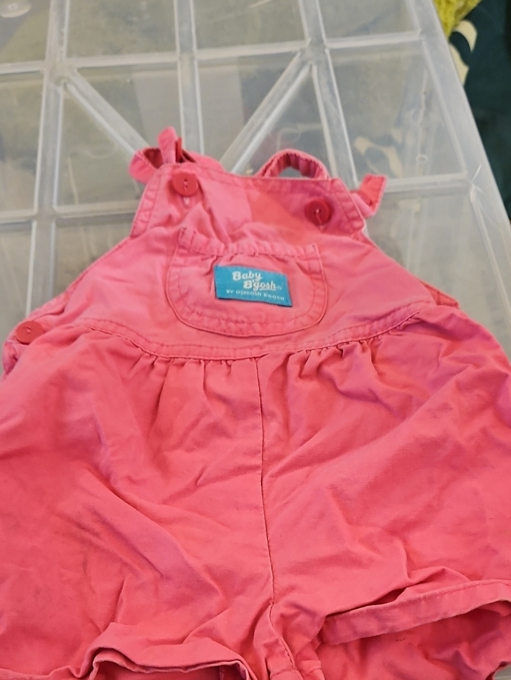 OshKosh B'gosh Pink Toddler Overall Romper Bgosh Size 12 M Cow